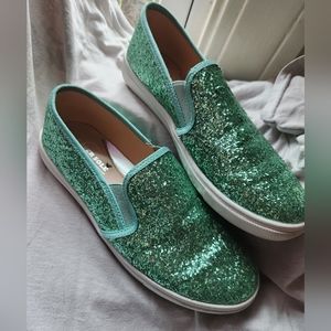 Fever Sole Turquoise Glitter shoes